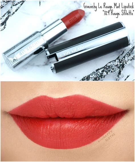 givenchy le rouge mat 329 rouge stiletto|Givenchy Le Rouge Mat • Lipstick Review & Swatches .